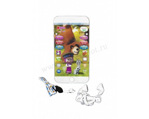 Телефон Маша Медведь с наушниками игрушка